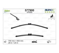 Spazzola Tergi Valeo 577900 Silencio Flat Blade Set per