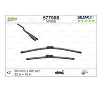 Spazzola Tergi Valeo 577906 Silencio Flat Blade Set per Ford