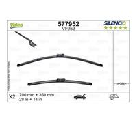 Spazzola Tergi Valeo 577952 Silencio Flat Blade Set per Ford