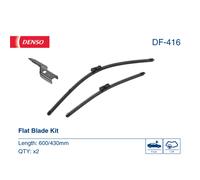 Spazzola tergicristallo DENSO Flat Blades DF-416, 600/430mm, Anteriore, 2 Pezzo