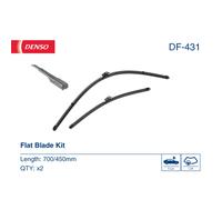 Spazzola tergicristallo DENSO Flat Blades DF-431, 700/450mm, Anteriore, 2 Pezzo