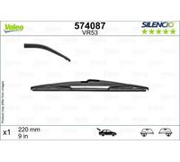 Tergicristallo per parabrezza VALEO 574087, Silencio Lunghezza 220mm, posteriore, 1 Pezzo