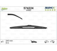 Tergicristallo per parabrezza VALEO 574224, Silencio VR45 Lunghezza 240mm, indietro, 1 pezzo