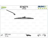 Spazzola tergicristallo posteriore 574271 VALEO per VW NISSAN SEAT FORD