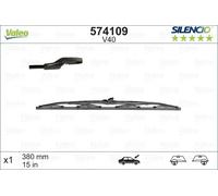 Valeo Spazzola tergicristallo Silencio V40 380 mm Anteriore - 1 pezzo