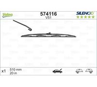 Spazzola tergicristallo Spazzola tergi a staffa 574116 VALEO per BMW ALFA ROMEO