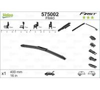 Spazzola tergicristallo Spazzole flat blade 575002 VALEO per ALFA ROMEO RENAULT