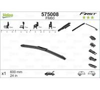 Spazzola tergicristallo Spazzole flat blade 575008 VALEO per FORD VW RENAULT KIA