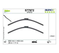 Spazzola tergicristallo VALEO Silencio 577972, 650/430mm, Anteriore, 2 Pezzo