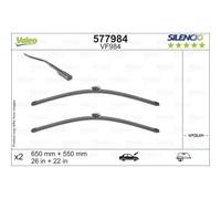 Spazzola tergicristallo VALEO Silencio Xtrm 577984, 650/550mm, Anteriore, 2 Pezzo