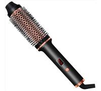 Spazzola Termica Spazzola Arricciacapelli Ionica in Ceramica Ferro Arricciacapelli Riscaldato da 1,5 Pollici con Fusto in Ceramica Tormalina Extra Lungo, Spazzola Antiscalpo Ferro Arricciacapelli ( Co