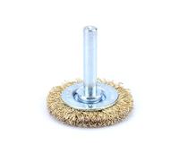 Spazzola - tipo disco, Ø 38 mm, chiodo, ottone, ideale per lavori di finitura in legno. Resistente e durevole per prestazioni ottimali. *