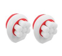 Spazzola Viso in Silicone a Doppia Faccia Manico Corto, 2 Pezzi | Set Compatto Base D'appoggio, Setole Fini da Lato e Nodi Massaggianti Dall'altro
