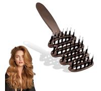 Spazzola volumizzante per capelli con setole di cinghiale, spazzola rotonda e spazzola per toupier, per volume e lucentezza, spazzola per capelli tondi, spazzola per styling, spazzola per uomini e