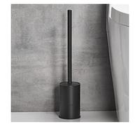 Spazzola WC Scopino for WC in acciaio inossidabile con base e coperchio Modello dal pavimento al soffitto Scopino for WC facile da riporre che non occupa spazio Spazzola per la pulizia del bagno(C)