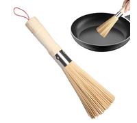 Spazzola wok per acciaio al carbonio - Spazzola per la pulizia della cucina in legno con impugnatura ergonomica | Strumento di lavaggio non nucleare per utensili da cucina, depuratore multiuso per uso