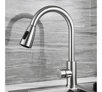 Spazzolato 304 Acciaio Inox Rubinetto Della Cucina Miscelatore Singola Maniglia Calda e Fredda Lavello Rubinetto Del Cassetto Design Moderno Rubinetto Del Lavello Della Cucina