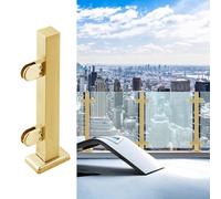Spazzolato d Metallo Ringhiera Post per s Crystal Fence Supporto per Scale/Deck/Villas Mid Post per s Pannelli