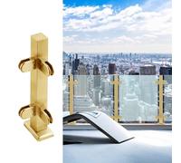 Spazzolato d Metallo Ringhiera Post per s Pannelli Ele& Deck Supporto Cristallo Recinzione Post per Ville Design Moderno MidPost Sle