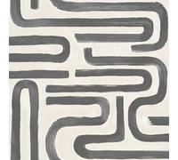 Spazzolato Geometrico Parati Carbone Crema Pennellate Motivo 14233 Holden