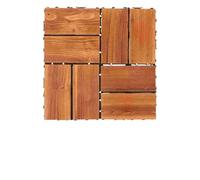 Spazzolatura del legno ponte con olio e cera Piastrelle ad incastro in plastica Pavimentazione solida Patio Esterno Marrone Per la pavimentazione esterna(Color 3)