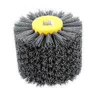 Spazzole abrasive in nylon 80/120/320 grana spazzola lucidante per la lavorazione del legno, spazzola per rasatura, rotella in nylon (grigio, 80)
