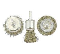 SPAZZOLE ACCIAIO A PENNELLO + GAMBO 771603 WOKIN MM 25/50/50 G.MM 6 CF=PZ 3 CF 5