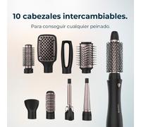 Cecotec Spazzola ad Aria CeramicCare 10in1 Styler. 1200 W, Liscia, Ondula, Dà volume e Asciuga, 10 Testine Intercambiabili, 3 Temperature e 2 Velocità, Rivestimento in Ceramica