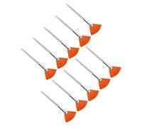 Spazzole Applicanti a Forma di Viso a Forma di Ventola Morbida - Pennelli per Trucco Cosmetico 10 Pacchetti, Manici per il Trucco Cosmetico in Fibra Fine per Applicazioni Pari, Maniglie