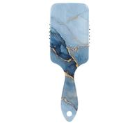 Spazzole blu e oro marmo texture amichevole per colpo Spazzola da massaggio progettata per capelli lisci con manico ergonomico cepillo anti crespo para cabello