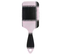 Spazzole carine scozzesi a scacchi nero Peach per donne nere Progettato massaggio del cuoio capelluto per capelli lisci con manico ergonomico cepillo para cabello de mujer