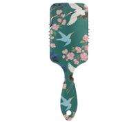 Spazzole delicate giapponesi Gru a fiore verde per gli uomini Massaggiatore testa progettato per capelli bagnati con manico ergonomico cepillos para cabello