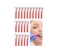 Spazzole dentali rosse per teepees, 20 pezzi, spazzole interdentali rosse, spazzole interdentali per Tepe, spazzola dentale tra denti e gengive piccoli interdentali a forma di L (1,2 mm)