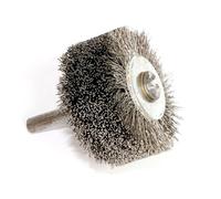 Spazzole di acciaio inossidabile, Spazzola Conflex a filo largo da 2 pollici for trapani, gambo tondo, filo ondulato in acciaio, diametro 2 pollici, 0,0118 pollici(2pcs)