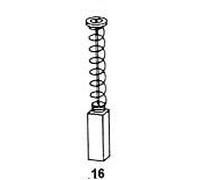 Spazzole di carbone Asein 0401 per utensili elettrici Casals - 6,4 x 6,4 x 15 mm - 0,25 x 0,59 pollici