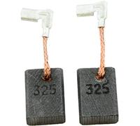 Spazzole di Carbone ca-03-74658 per Makita Martello HR2811F - 5x11x15,5mm - Con cavo and connettore - Sostituisce le parti originali 194074-2 & CB-325