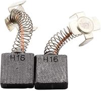 Spazzole di Carbone ca-17-44658 per Hitachi Martello H 60MRV - 7x17x17mm - Con arresto automatico, molla, cavo e connettore - Sostituisce le parti originali 974611Z, 999044, 999074 & 999081Z