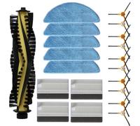 Spazzole di ricambio, filtri e panno per mocio per robot aspirapolvere Tesvor M2, set di pezzi di ricambio per mantenere l'efficienza di pulizia e filtrare la polvere (B)