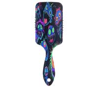 Spazzole districanti antistatiche con personaggi colorati dei mostri di Halloween Neon Art per capelli spessi rende aggiunge lucentezza e rende liscia con uomini, donne e bambini