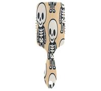 Spazzole districanti antistatiche con scheletro, grafica di Halloween, per capelli spessi, aggiunge lucentezza e rende liscia con uomini, donne e bambini