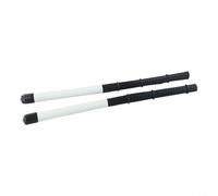 Spazzole in nylon per cajon e percussioni jazz progettate per fornire un suono stretto e controllato con una speciale copertura per il collo (bianco)