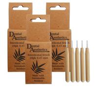 Spazzole interdentali in bambù, 3 confezioni ~ 10 pennelli per confezione (0,45 mm)