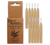 Spazzole interdentali in bambù, manico in bambù, ecologico, confezione da 10 (0,5 mm)