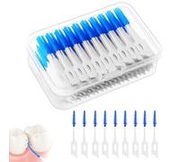 Spazzole interdentali in silicone per la pulizia dei denti, 220 bastoncini di filo interdentale a doppio uso, con custodia, spazzole portatili per la pulizia degli spazi dentali per apparecchi