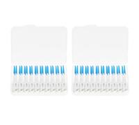 Spazzole interdentali per massaggio gengivale, design elastico per la cura delicata delle gengive, 80 pezzi in 2 scatole (blu, 40 pezzi per scatola), ideali per l'igiene orale quotidiana, elastici e