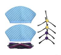 Spazzole laterali di ricambio + panni mocio per robot aspirapolvere Fakir Robert R-s 770 - Include 4 spazzole laterali, 1 spazzola a rullo, 2 panni in microfibra lavabili