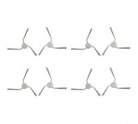 Spazzole laterali lavabili per DJI per ROMO S A P Robot Vacuum Systems Composizione in plastica e silicone con struttura deformabile per contatto con il pavimento (2 x 2 pezzi)