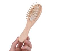 Spazzole Massaggianti Districanti in Legno e Gomma, 2 Pezzi | Impugnatura Ergonomica e Confortevole, Cuscinetto Morbido, Aiuta ad Alleviare la Fatica Durante la Pettinatura Quotidiana