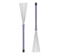 Spazzole metalliche per batteria, bastone retrattile per batteria, 36,5 cm, adorabili bastoncini per percussione, portatili, 1 paio di accessori per batteria metallica, per casa, performance, live
