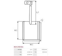 Spazzole motorino di avviamento BSX139(IKA) AS AS-PL